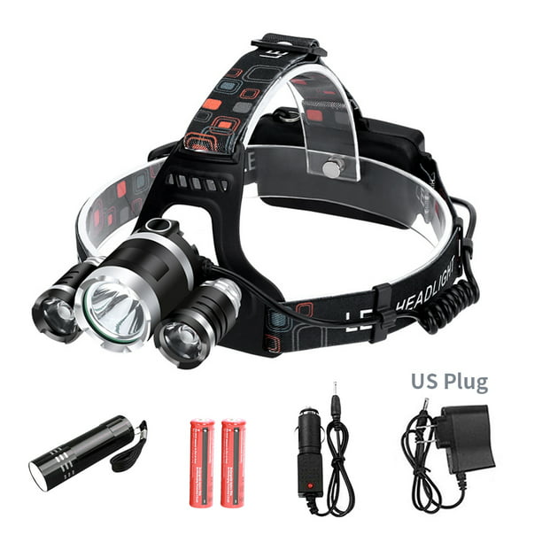 Led Focus Head Light Rechargeable Head Torch Running Camping Waterproof Headlamp